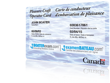 Official Pleasure Craft Operator Card