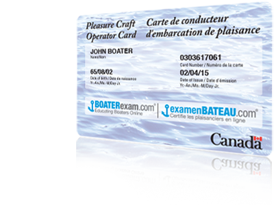carte de conducteur d'embarcation de plaisance