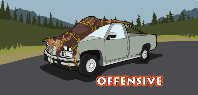 Do not openly display harvested game