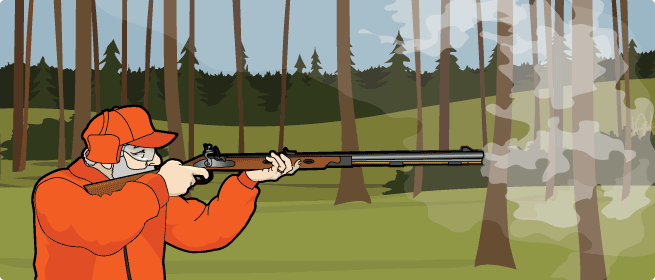 Firing a Flintlock Firing a Flintlock