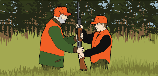 Handing a firearm Handing a firearm