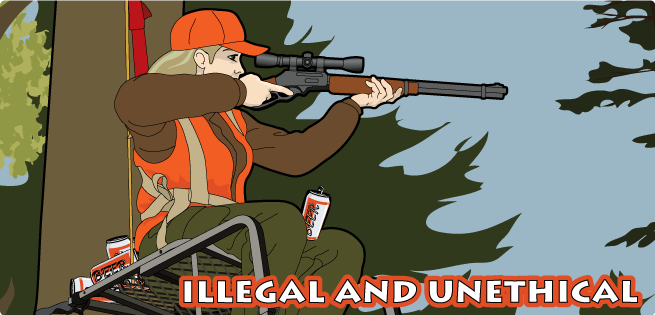 Don't drink and hunt! Don't drink and hunt!
