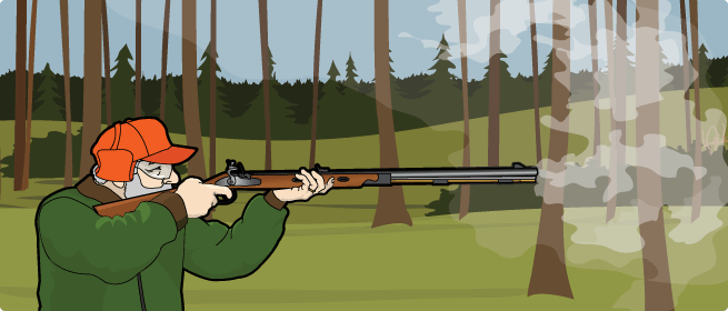 Firing a Flintlock Firing a Flintlock